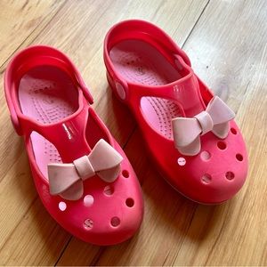 Girls crocs bow size 11
